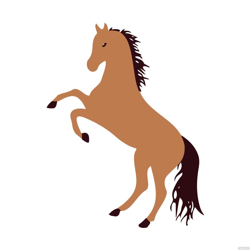 Bucking Horse Clipart EPS Illustrator JPG PNG SVG Template