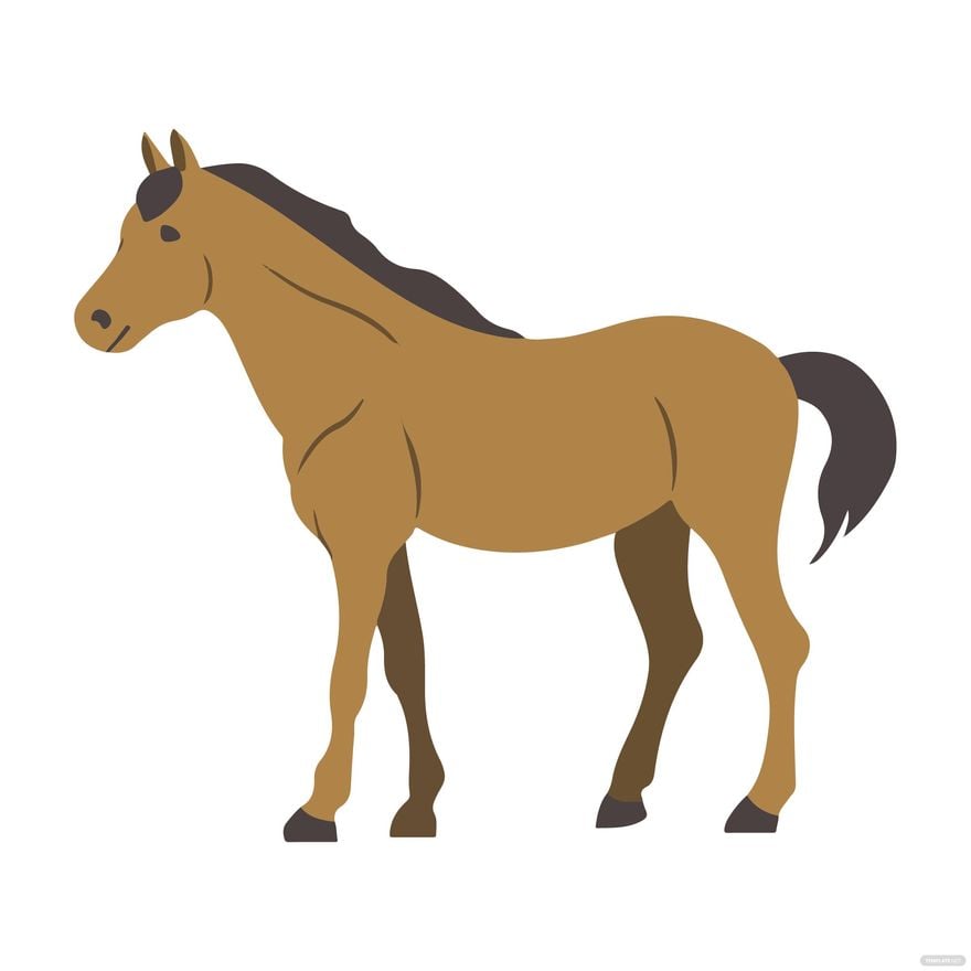 Brown Horse clipart in Illustrator, EPS, SVG, JPG, PNG