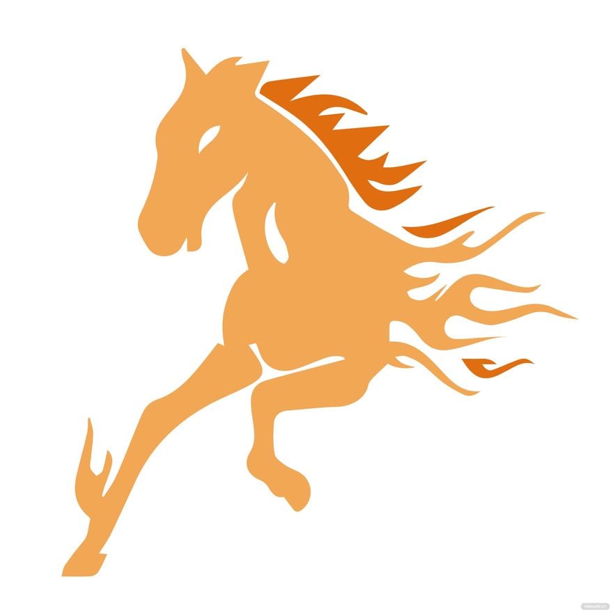 Flame Horse clipart in Illustrator, EPS, SVG, JPG, PNG