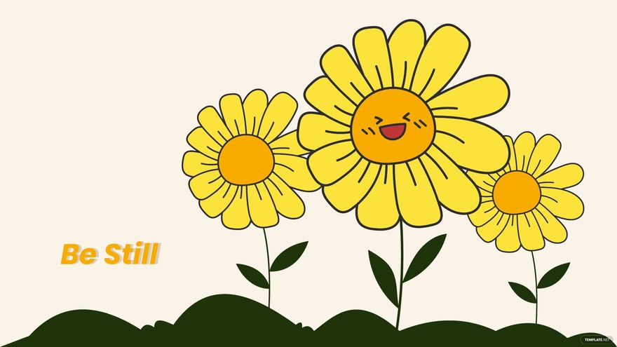 Free Cute Sunflower Wallpaper in Illustrator, EPS, SVG, JPG, PNG