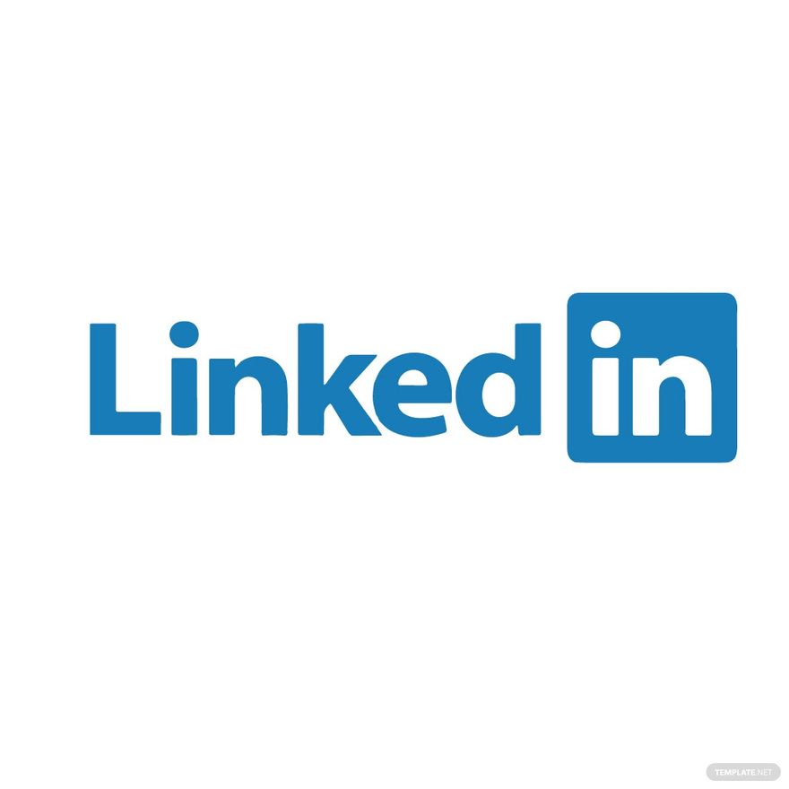 Blue LinkedIn Clipart in Illustrator, EPS, SVG, JPG, PNG