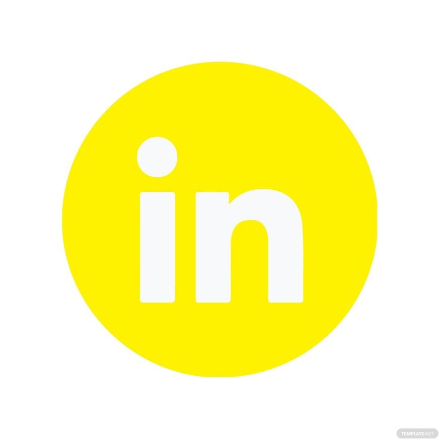 Free Yellow LinkedIn Clipart in Illustrator, EPS, SVG, JPG, PNG