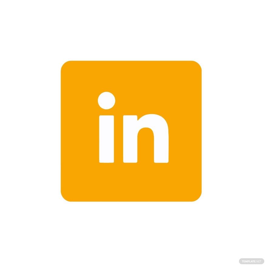 Orange LinkedIn Clipart