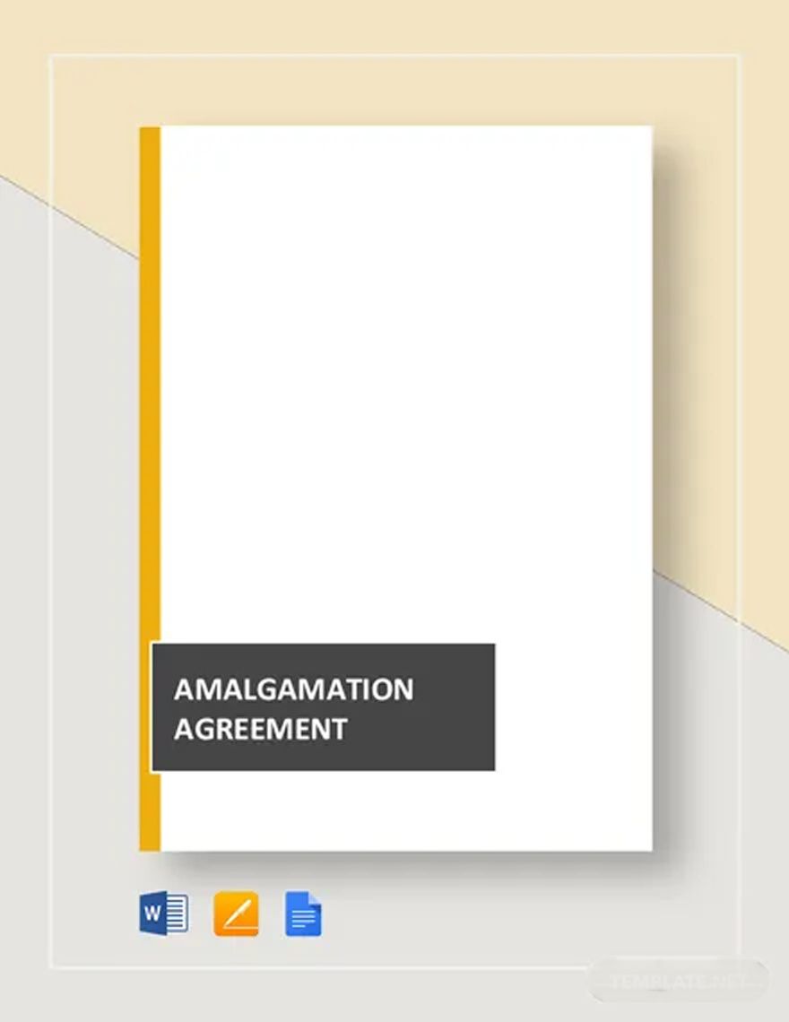 Amalgamation Agreement Template