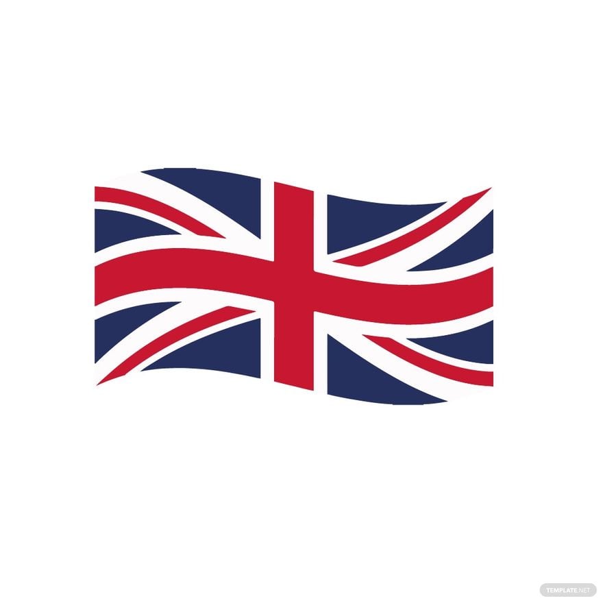 Wavy UK Flag Clipart