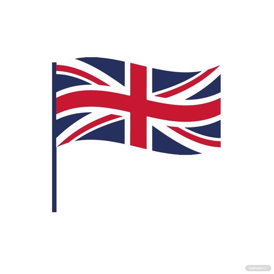 Flying UK Flag Clipart