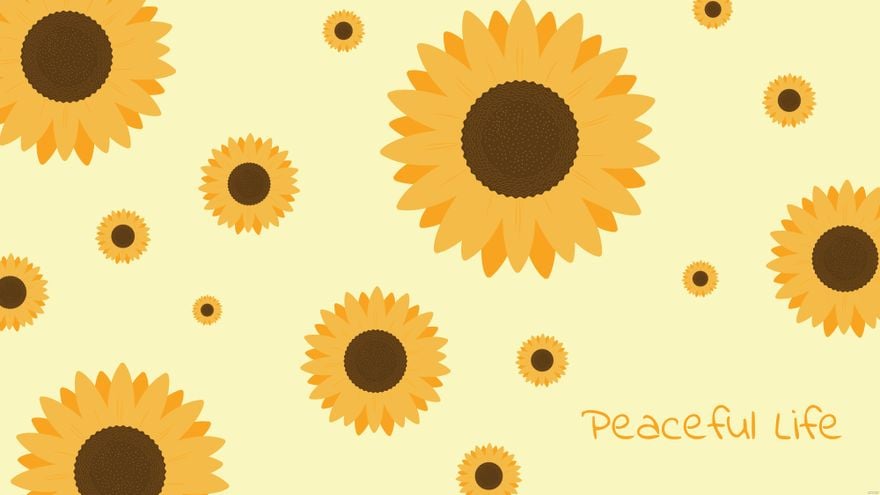 Free Sunflower Desktop Wallpaper in Illustrator, EPS, SVG, JPG, PNG
