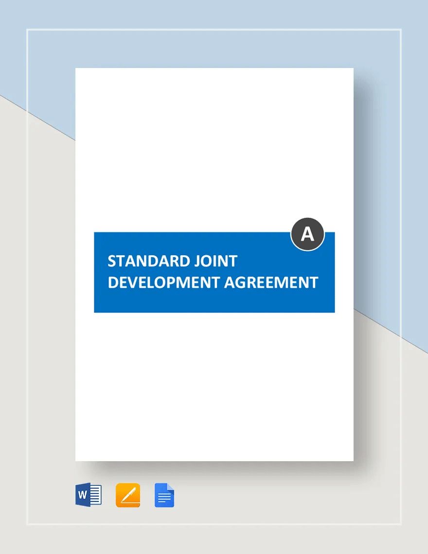 Standard Joint Development Agreement Template Google Docs Word 