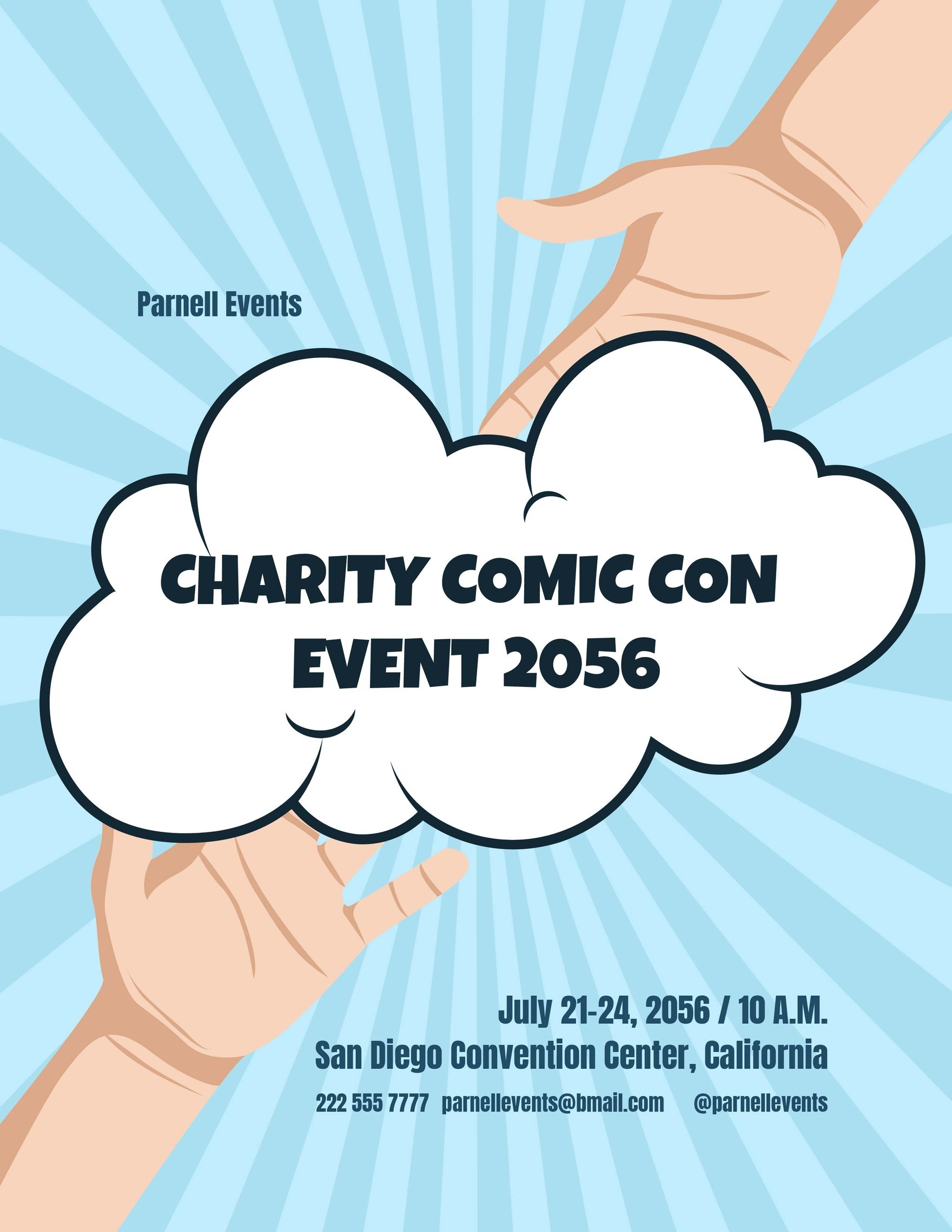 Charity Comic Con Event Flyer Template