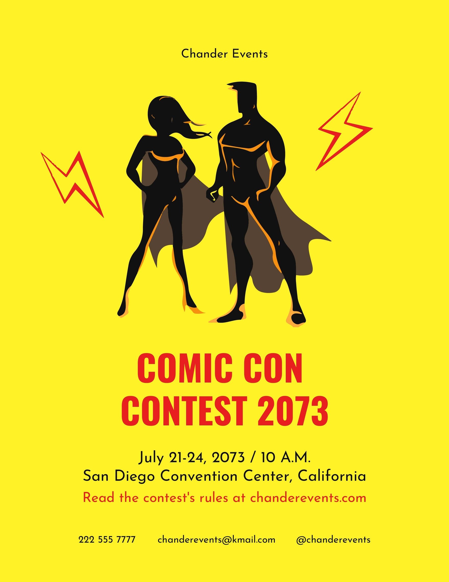 Comic Con Contest Flyer Template