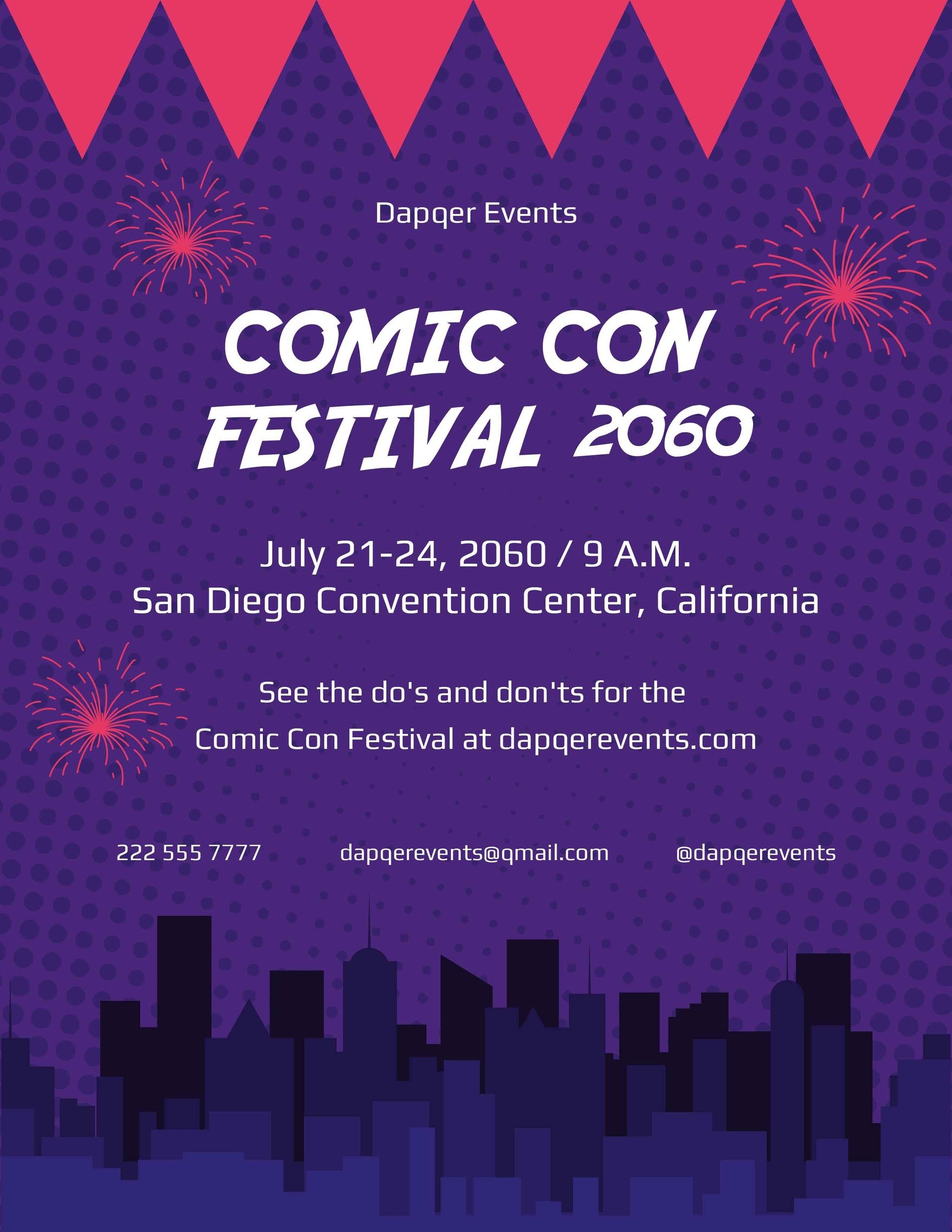 Comic Con Festival Flyer Template