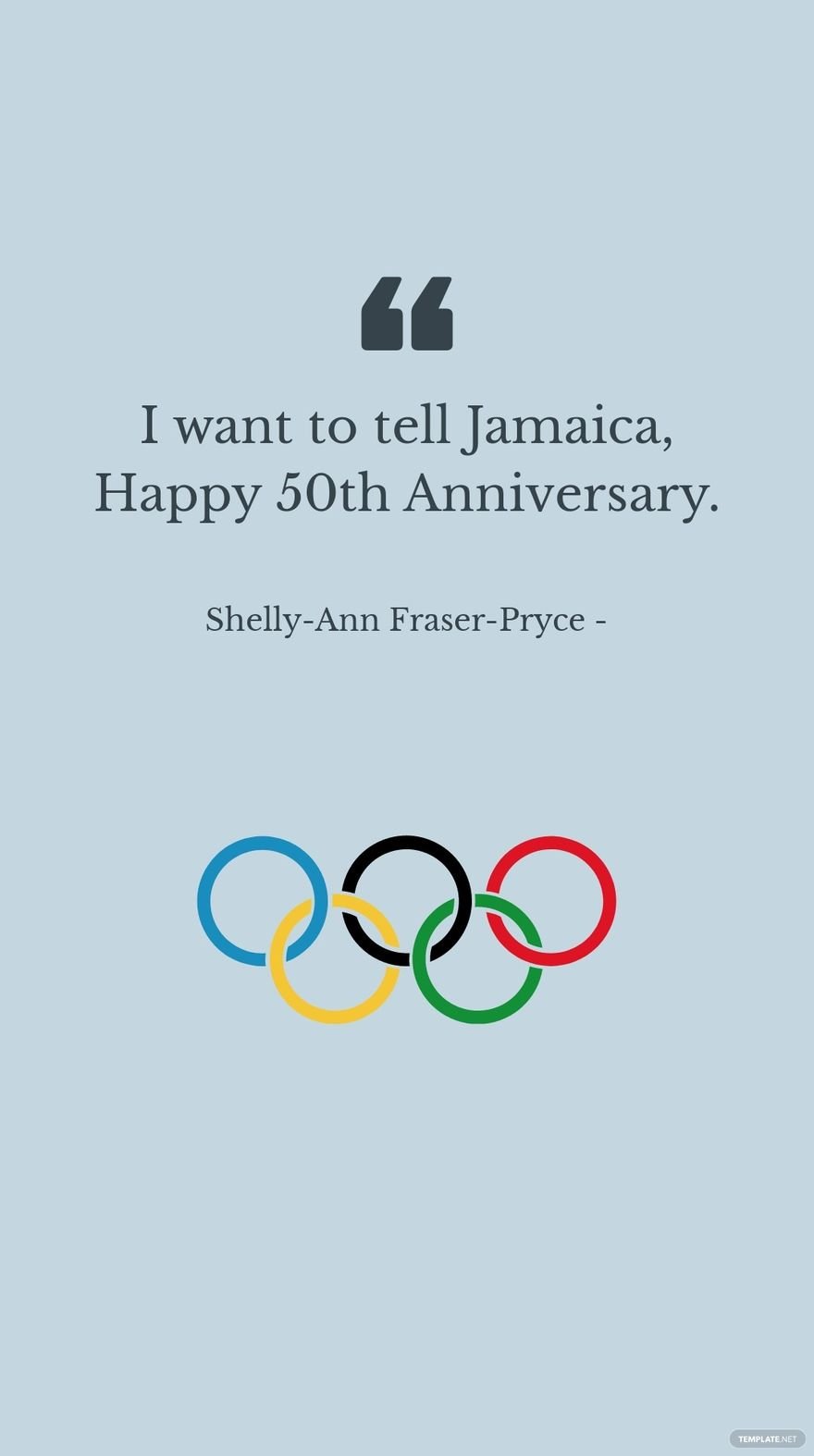 Free Shelly-Ann Fraser-Pryce - I want to tell Jamaica, Happy 50th Anniversary. in JPG