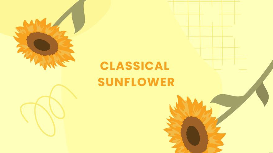 Free Elegant Sunflower Wallpaper