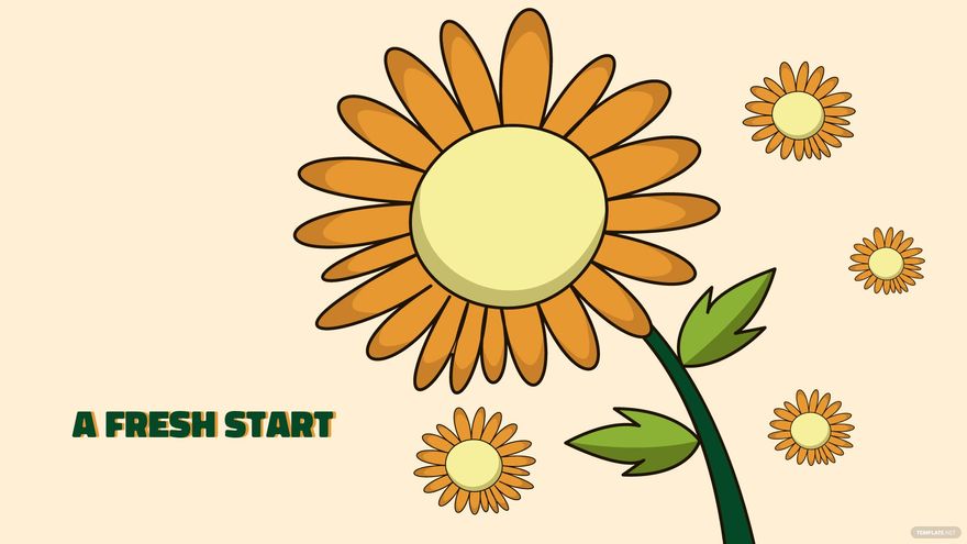 Free Cartoon Sunflower Wallpaper - EPS, Illustrator, JPG, PNG, SVG |  