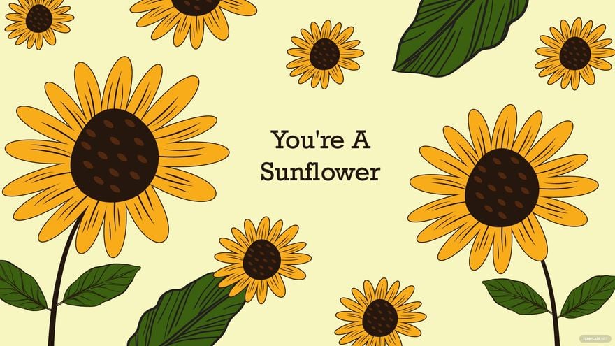 Free Vintage Sunflower Wallpaper - EPS, Illustrator, JPG, PNG, SVG |  