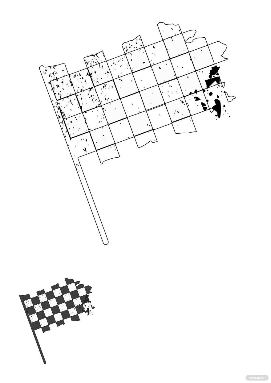 Abstract Checkered Flag coloring page