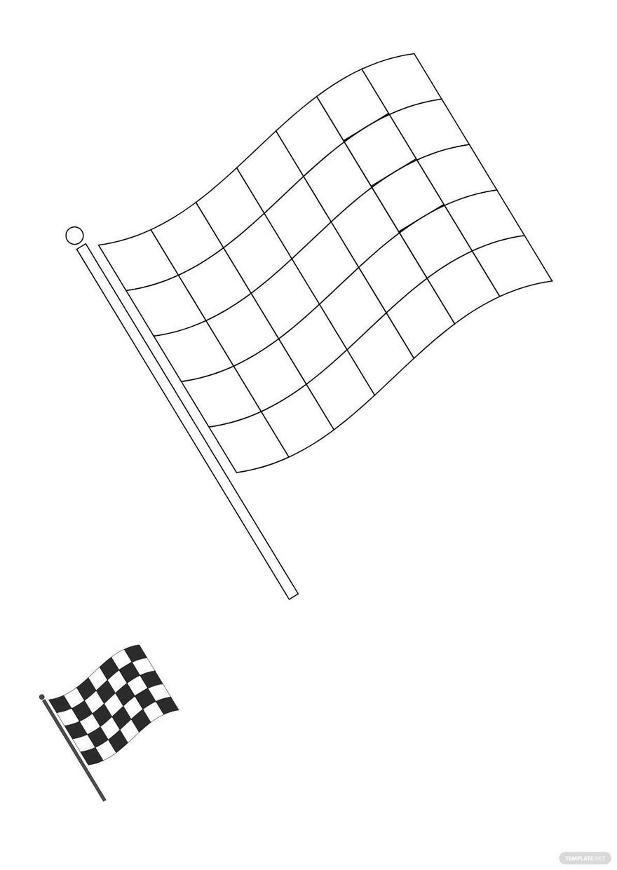 Small Checkered Flag coloring page