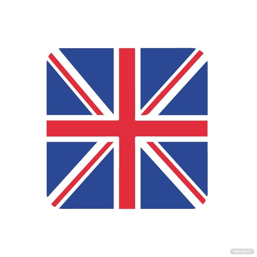 Square UK Flag Clipart