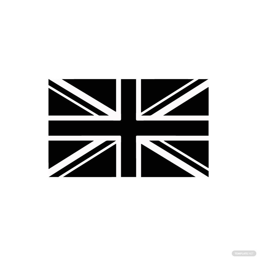 Black UK Flag Clipart