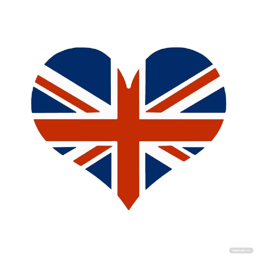 Heart United Kingdom Flag Clipart