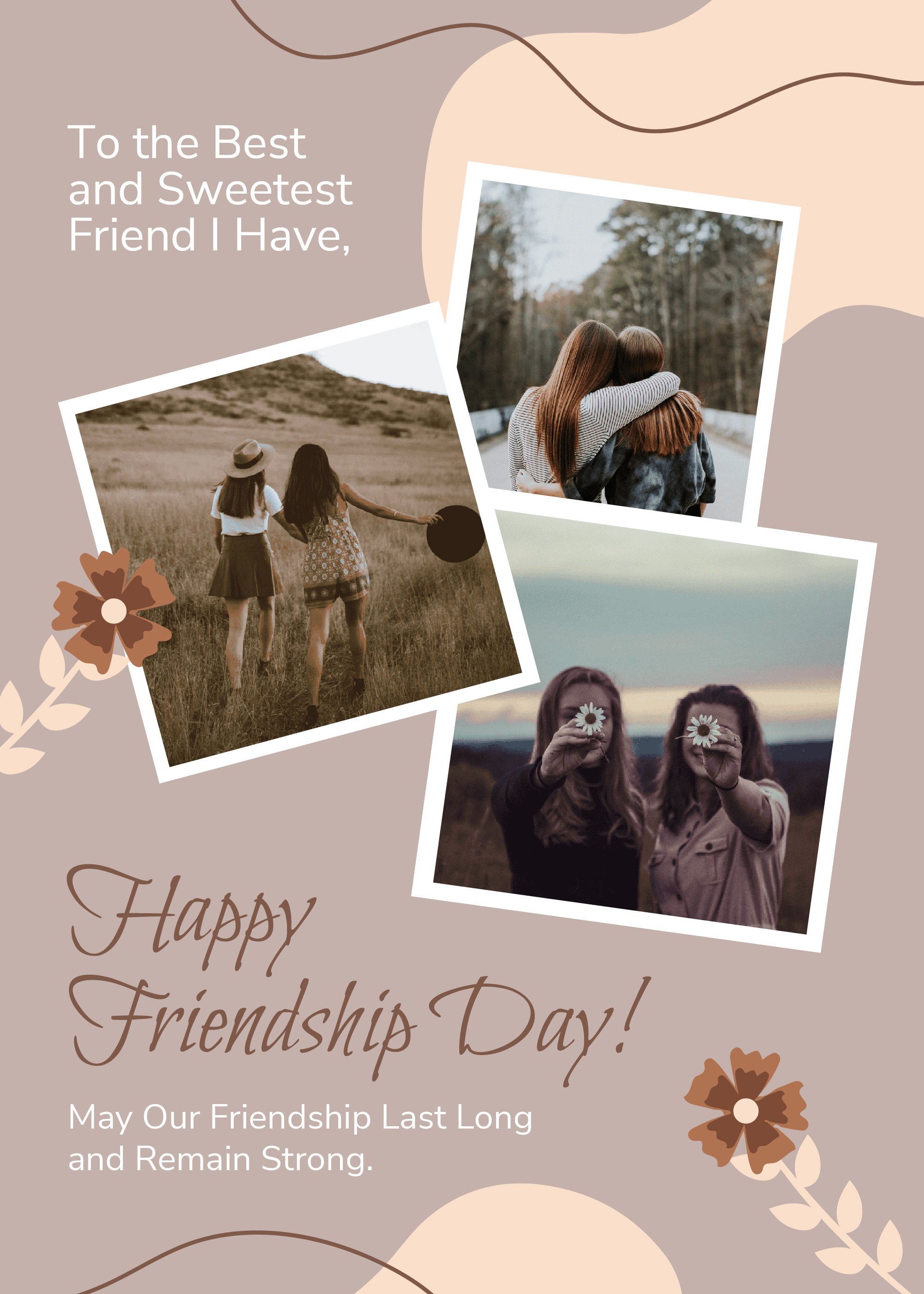 Happy Friendship Day Card Template