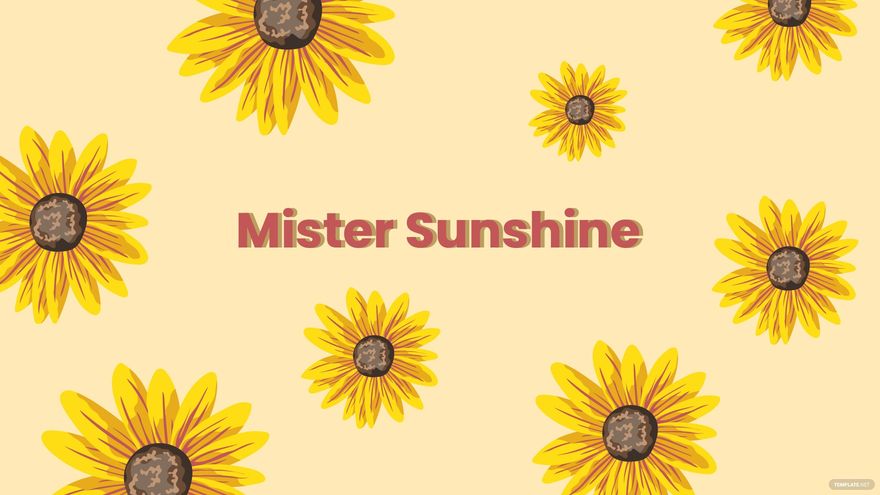 Free Retro Sunflower Wallpaper