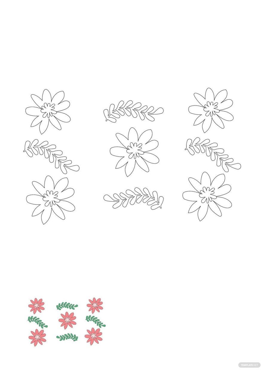 Free Seamless Floral Coloring Page