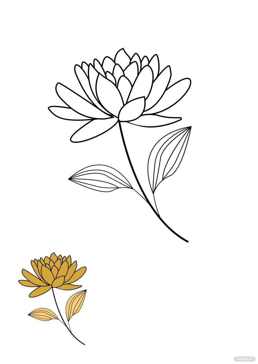 Free Gold Floral Coloring Page