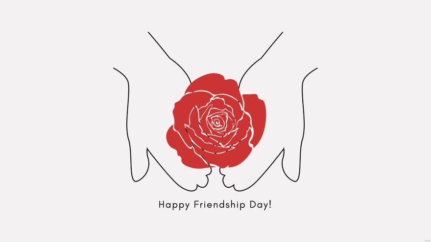 Free Friendship Day Rose Wallpaper