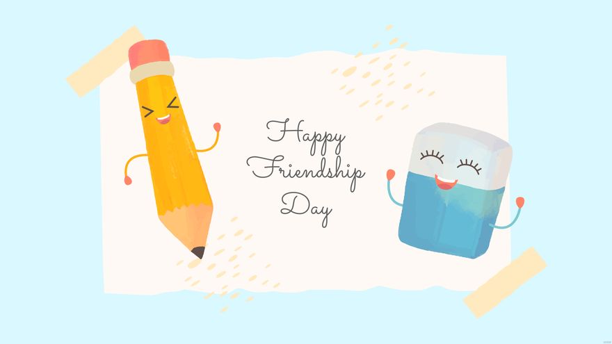 Watercolor Friendship Day Background in Illustrator, EPS, SVG, JPG, PNG