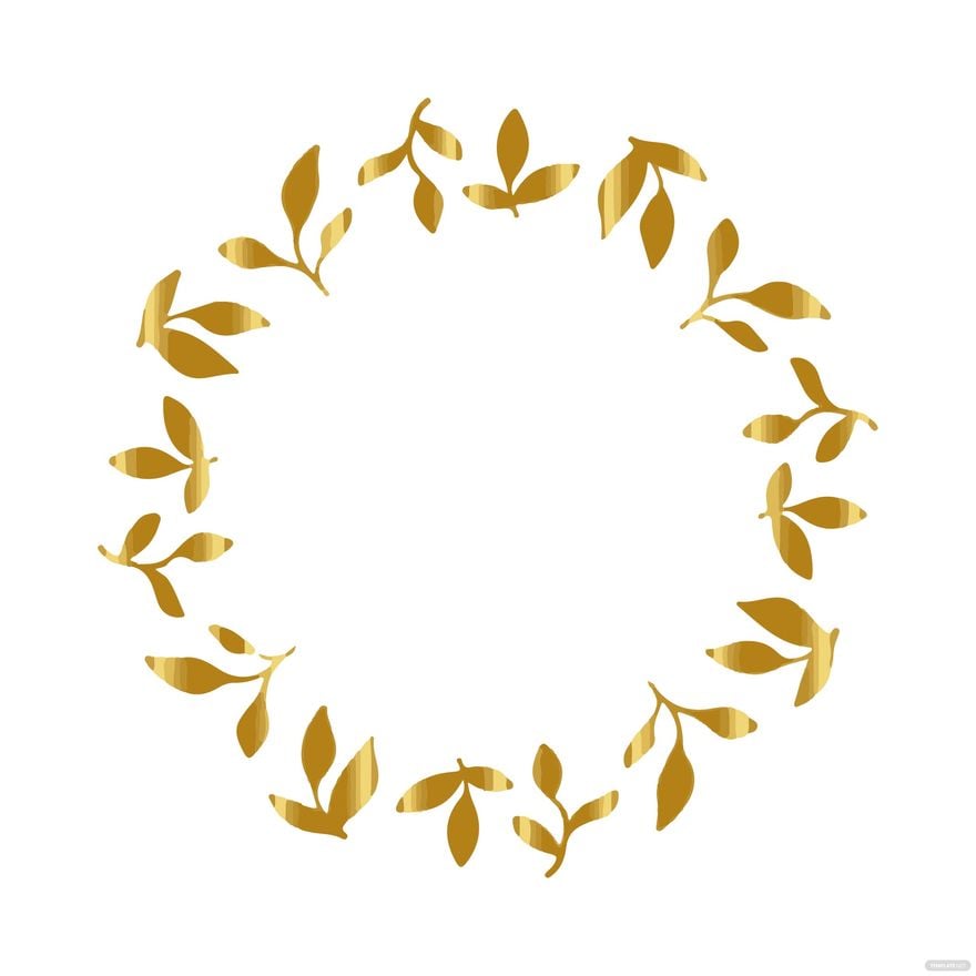 Gold Circle Frame clipart in Illustrator, EPS, SVG, JPG, PNG