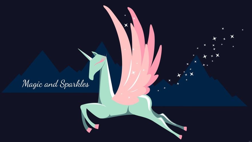 Fantasy Unicorn Wallpaper in Illustrator, EPS, SVG, JPG, PNG