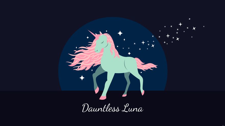 Moonlight Unicorn Wallpaper in Illustrator, EPS, SVG, PNG