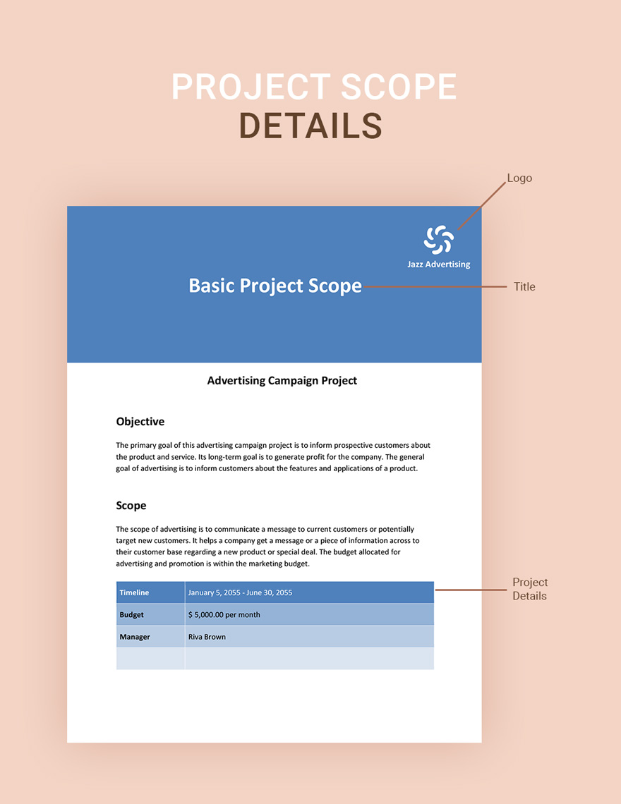 Basic Project Scope Template