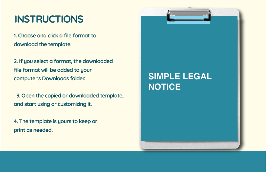 Simple Legal Notice Template Word, Google Docs, Apple Pages