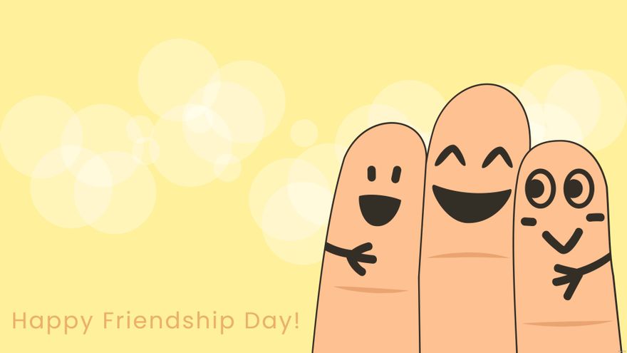 Free Cute Friendship Day Wallpaper - EPS, Illustrator, JPG, PNG, SVG |  