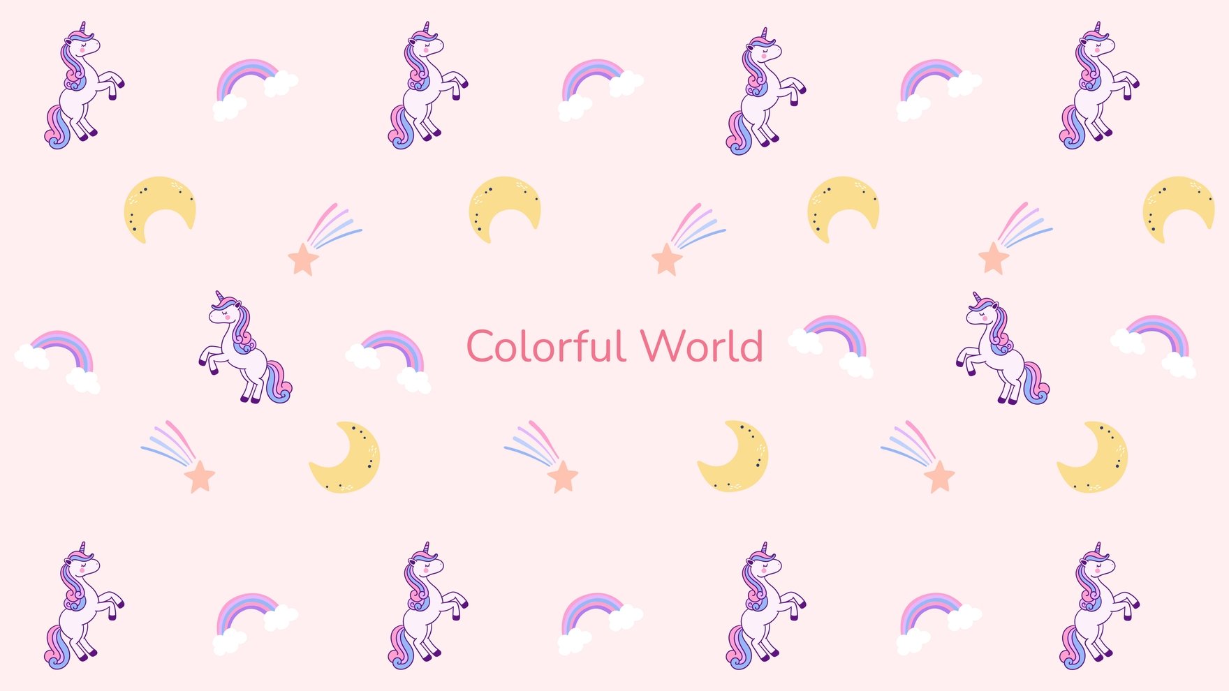 Free Unicorn Pattern Wallpaper