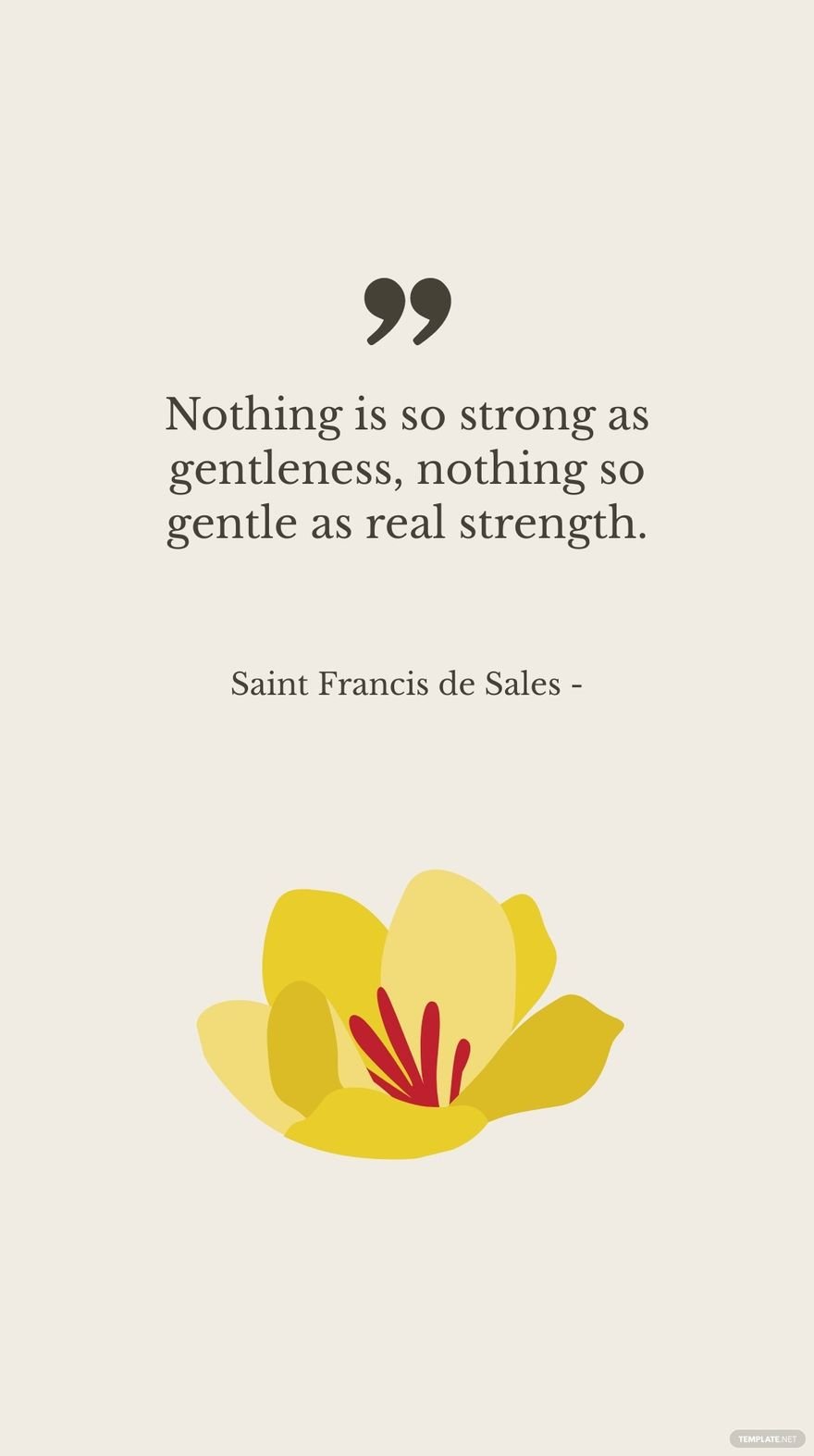 Saint Francis de Sales - Nothing is so strong as gentleness, nothing so gentle as real strength.