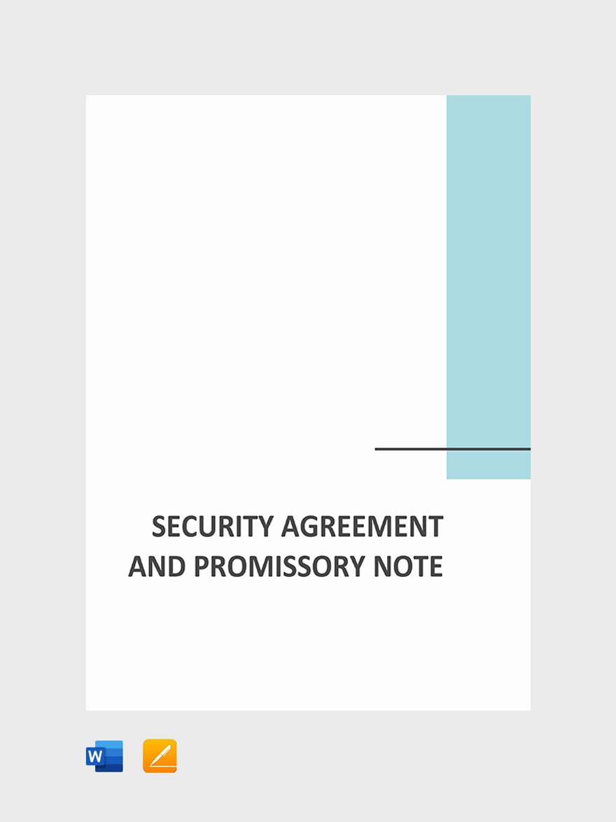 Security Agreement and Promissory Note Template