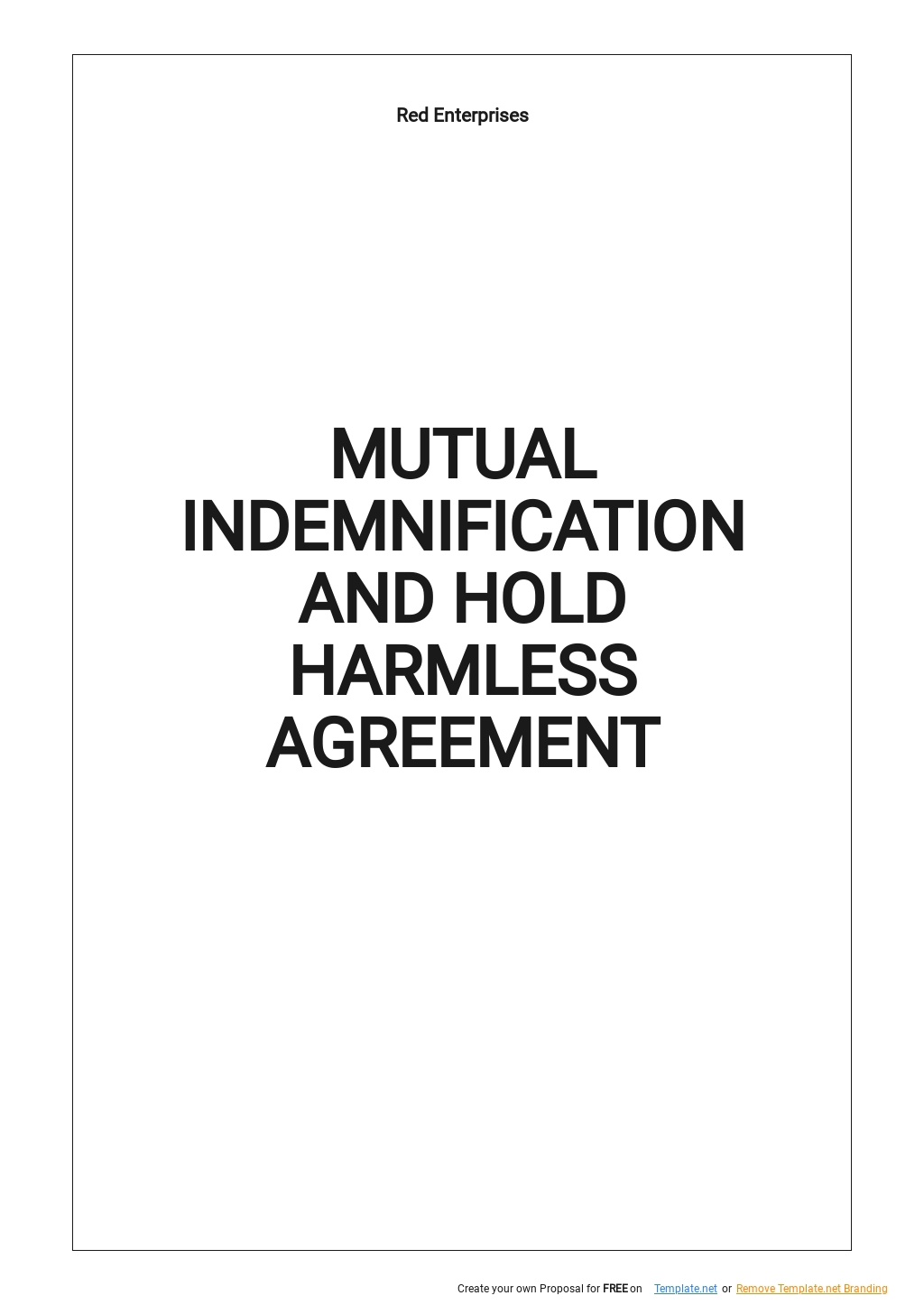 Free Mutual Agreement Templates, 5+ Download in PDF, Word, Pages