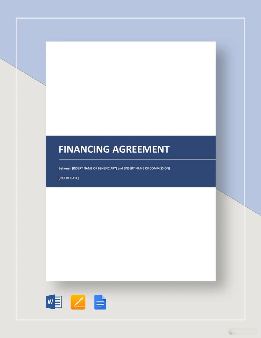 Financing Agreement Template