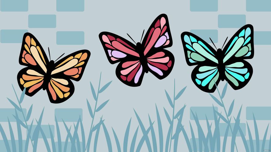 Free Colorful Butterfly Background in Illustrator, EPS, SVG, JPG, PNG