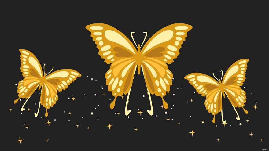 Gold Butterfly Background in Illustrator, EPS, SVG, JPG, PNG