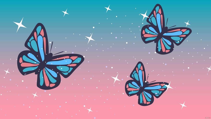 Free Glitter Butterfly Background in Illustrator, EPS, SVG, JPG, PNG