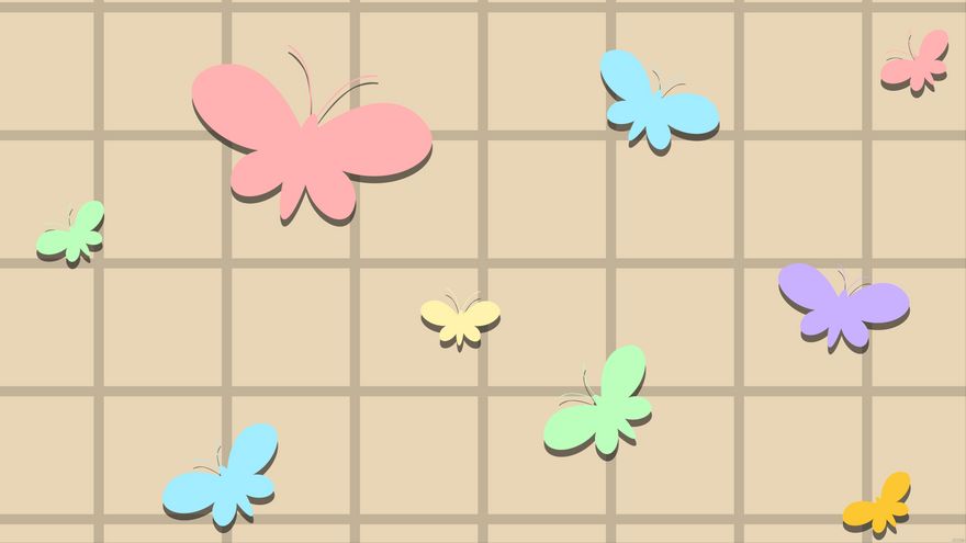Free Cute Butterfly Background in Illustrator, EPS, SVG, JPG, PNG