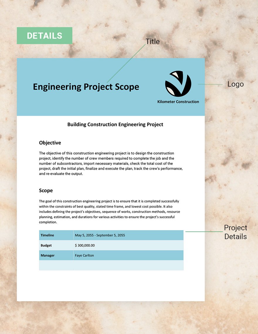 Engineering Project Scope Template