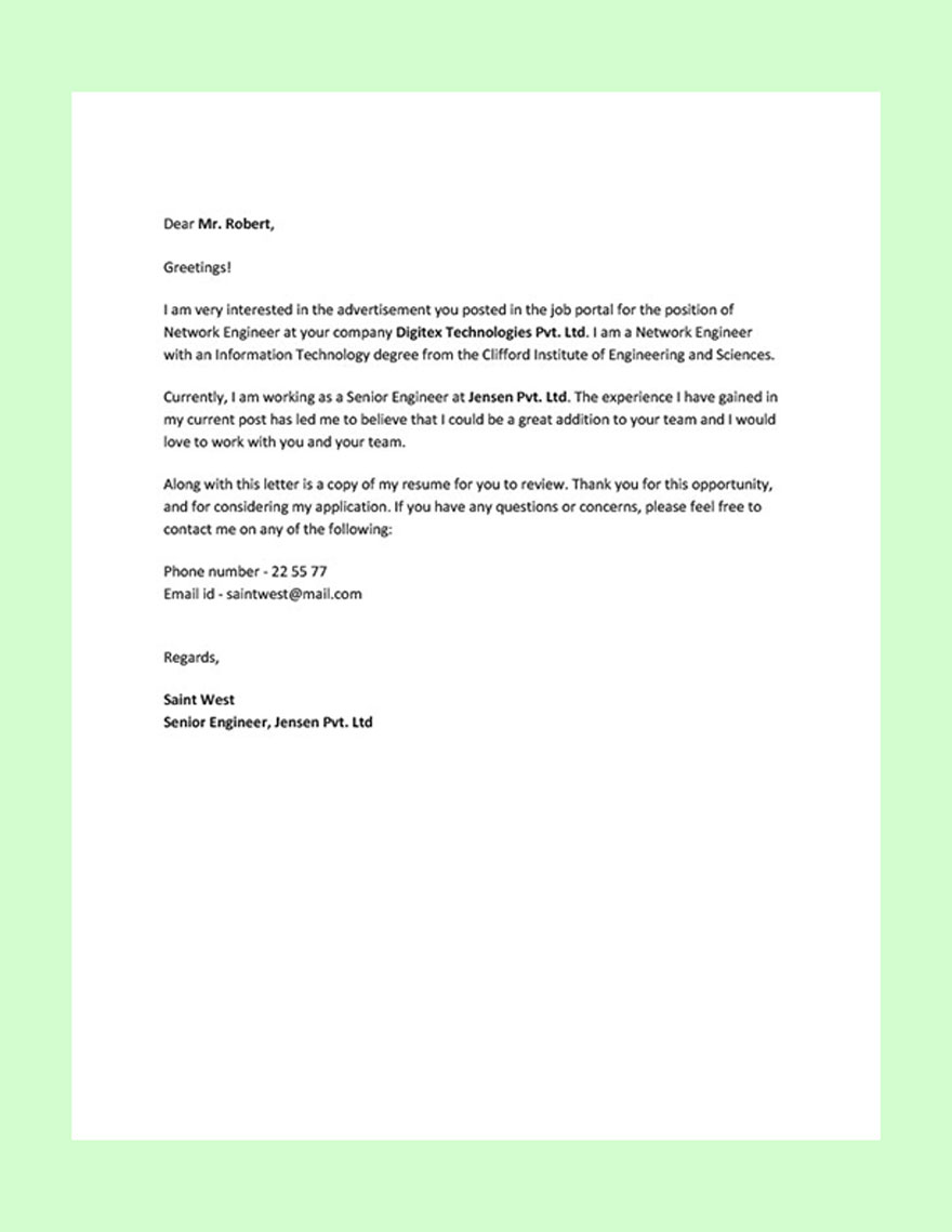 Sample Civil Engineer Offer Letter Template - Google Docs, Word ...