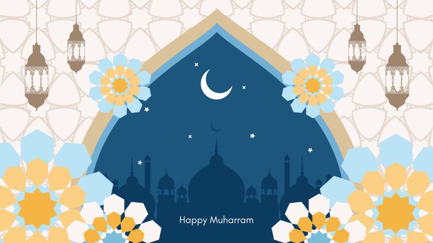 Free Muharram Celebration Background in Illustrator, EPS, SVG, JPG, PNG