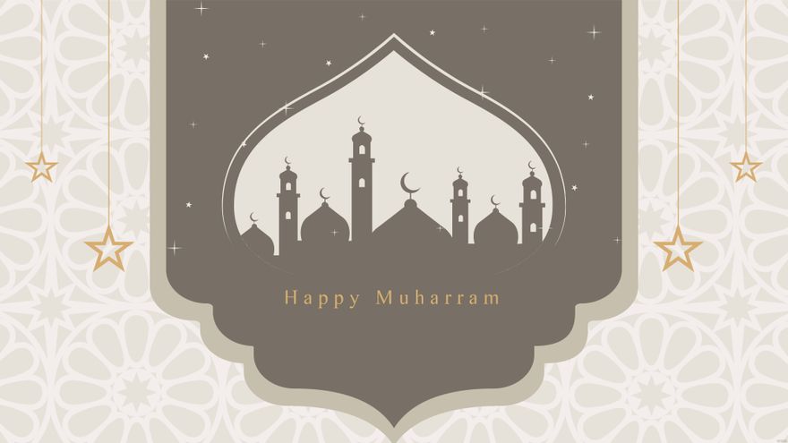 Free Islamic Muharram Background in Illustrator, EPS, SVG, JPG, PNG
