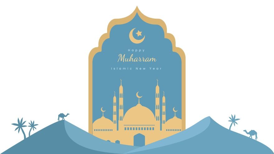 Free Muharram Poster Background in Illustrator, EPS, SVG, JPG, PNG